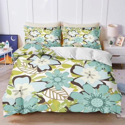 Comforter Plant Cute Flowers Bedding Set 3D Children'S Bedding Set Quilt King Size Children Printed 100% Polyester