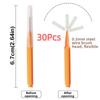 30Pcs Soft Micro Braces Brush Bendable Teeth Cleaning Tools Orthodontic Braces Cleaner Brush  Travel