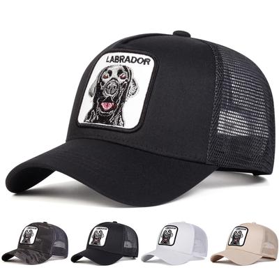 Cappelli a Rete da Baseball Unisex con Ricamo di Cane Labrador per Primavera ed Estate, Regolabili, Casual da Esterno, Cappello Parasole, Cappello Sportivo