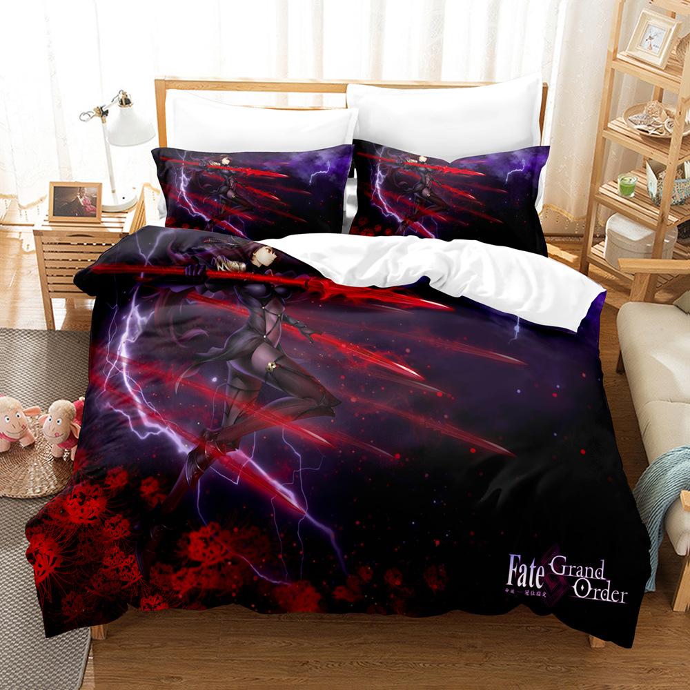 Three-Piece Set, Home Textile Quilt Cover, Bed Sheet, Korean Cotton 3D Digital Printing