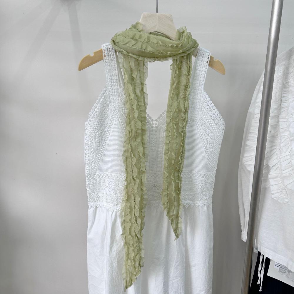 

Long Chiffon Scarf Multifunction Small Shawl New Sunscreen Shawl Women зелений