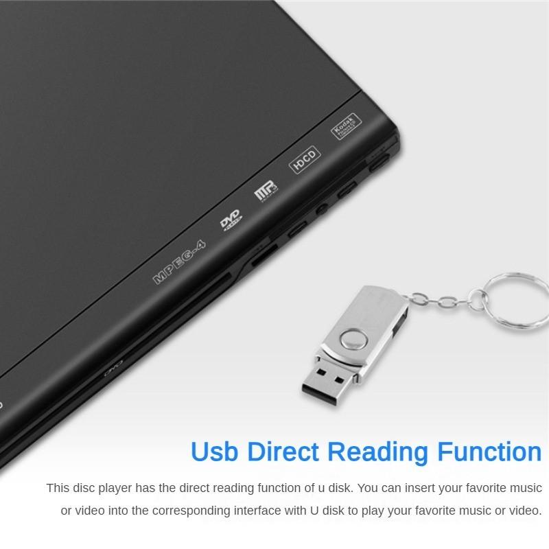 HD 1080P Household DVD Player Children's HD Eye Protection Mini CD Player Intelligent Dolby 5.1 Surround Sound VCD Machine