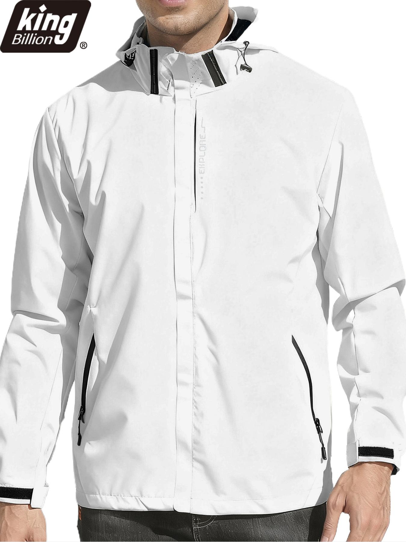 

Мужская водонепроницаемая и ветрозащитная куртка с капюшоном, легкий уличный дождевик с регулируемым капюшоном для пеших походов, альпинизма, путешествий и повседневной носки. M бежевый