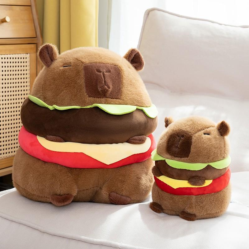 Hamburger Kapybara Roztomilá Kapybara Plyšové zvířátko Kapybara Plyšové hračky Kawaii Kapybara Kapybara Plyšák Nejlepší dárek k narozeninám