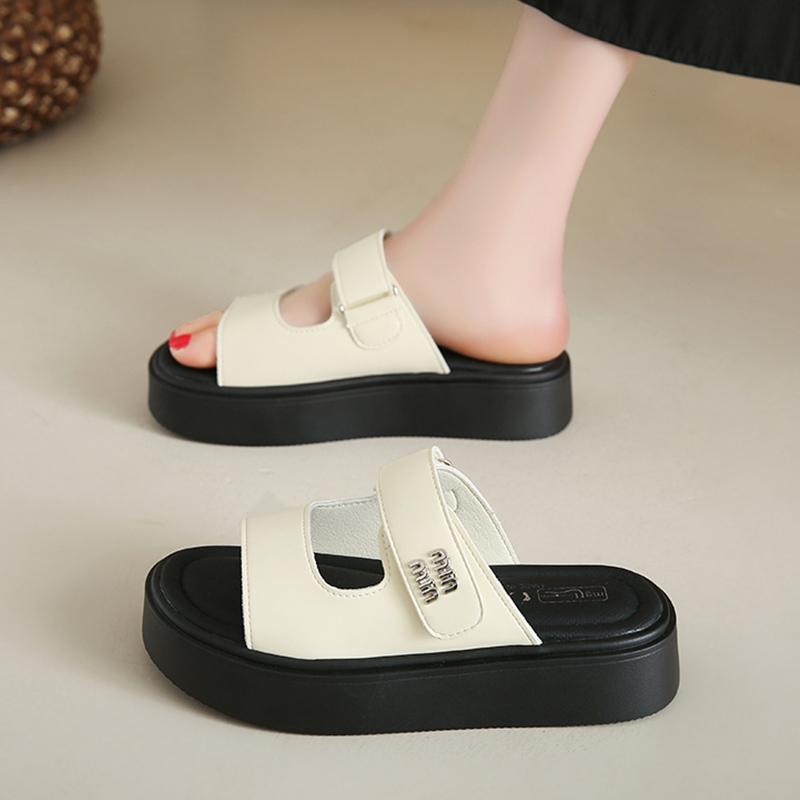 

CRLAYDK Женские шлепанцы Дамские шлепанцы на толстой подошве для лета Сандалии Регулируемые ремешки Пляжная обувь для ходьбы 40