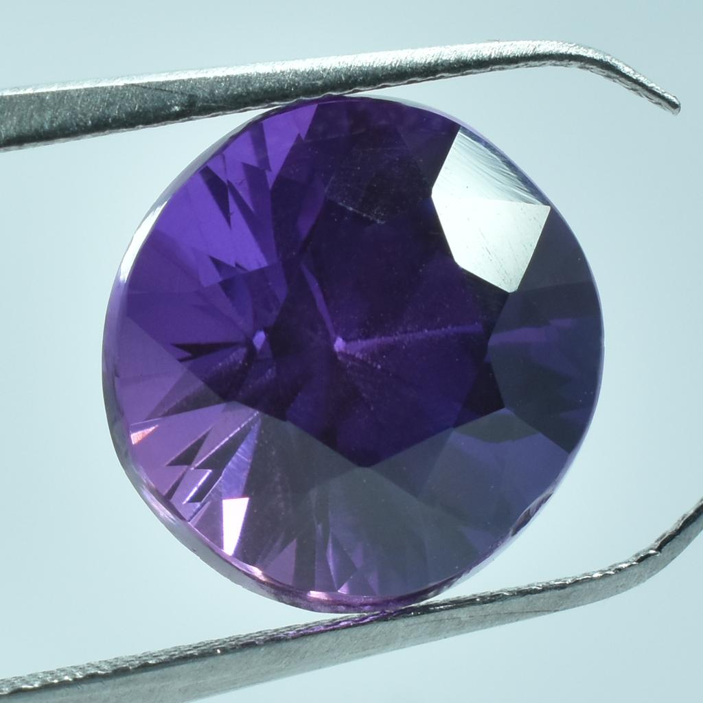 Natural Purple Tanzanite Loose Gemstone 9.05 ct Round Cut for Jewelry Making and Gem Collections