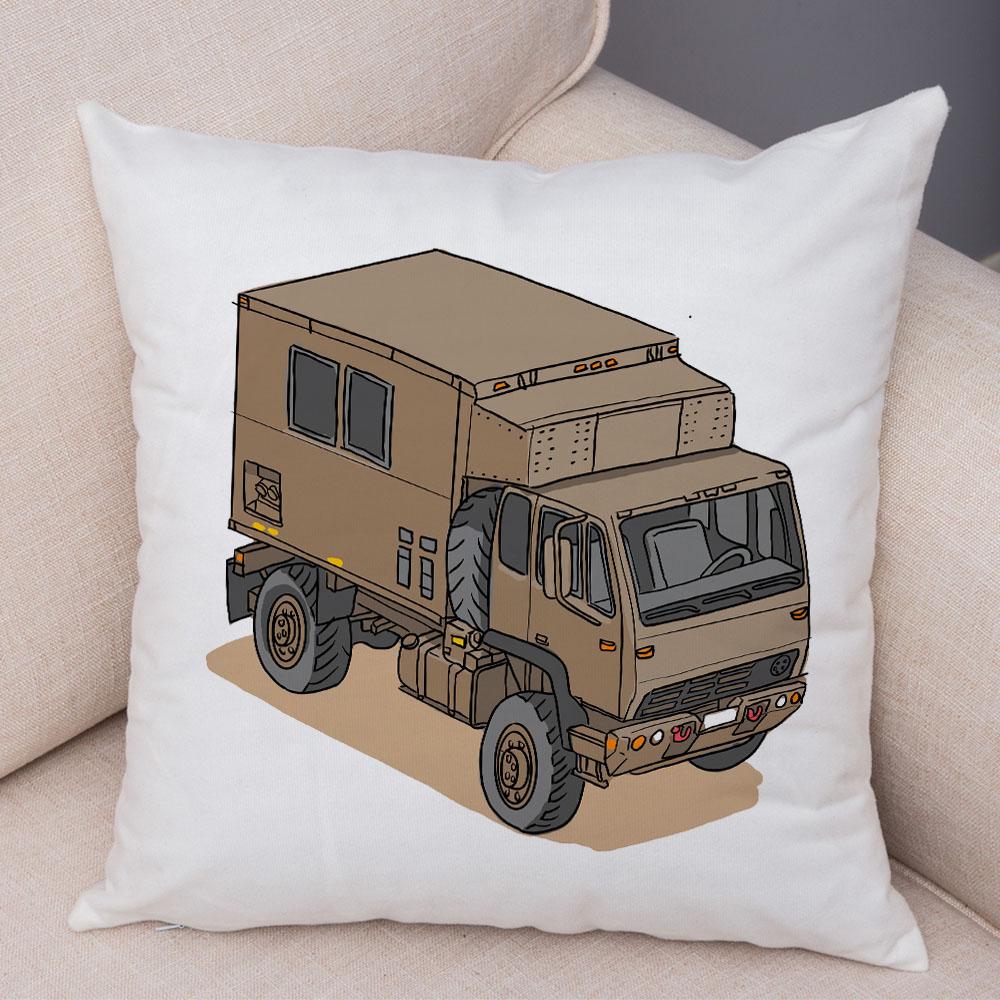 Față de pernă de camping cu desene animate Decorație de călătorie Husă de pernă pentru mașină Față de pernă potrivită pentru canapea acasă camera copiilor