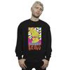 Johnny Bravo Mens Multi Triangles Pop Art Sweatshirt