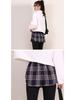 Plaid Layered Sweater Skirt for Women - Autumn/Winter Bottoming with Faux Hem To Cover Hips.