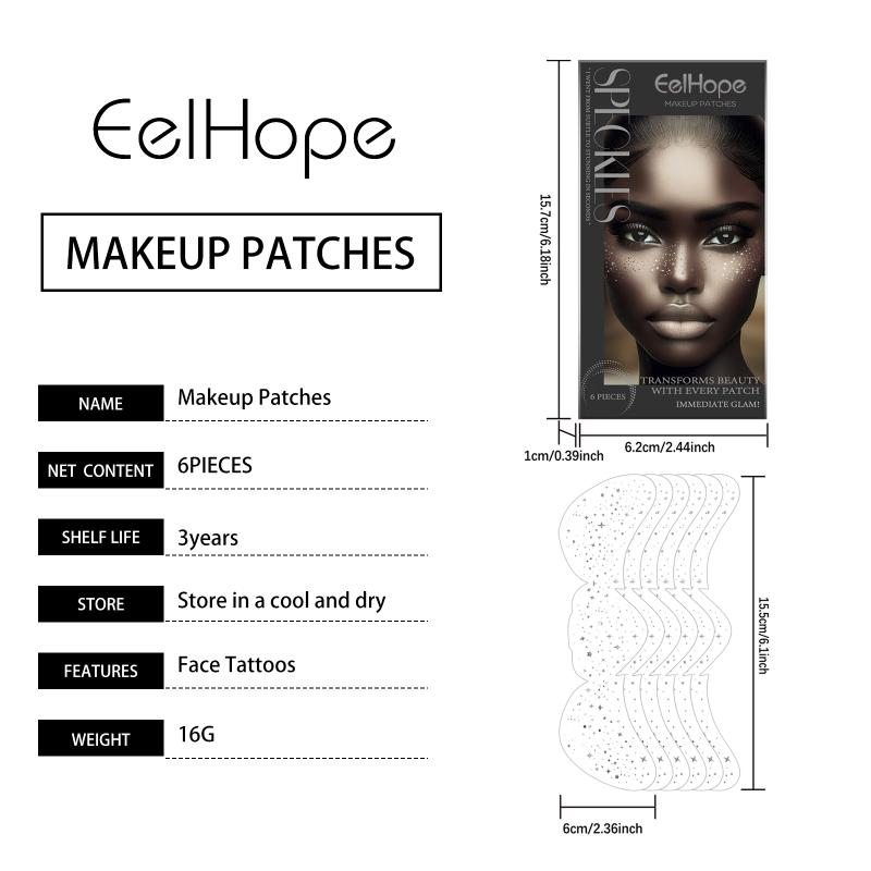 Freckle Tattoo Water Transfer Sticker Shiny Face Patches Concealer Makeup Long Lasting Natural Spot Decal for Women Daily Use
