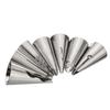 7pcs Stainless Steel Pleated Skirt Tube Nozzle Set for Pastry and Cake Decorating - Baking Supplies with Easy Release Design