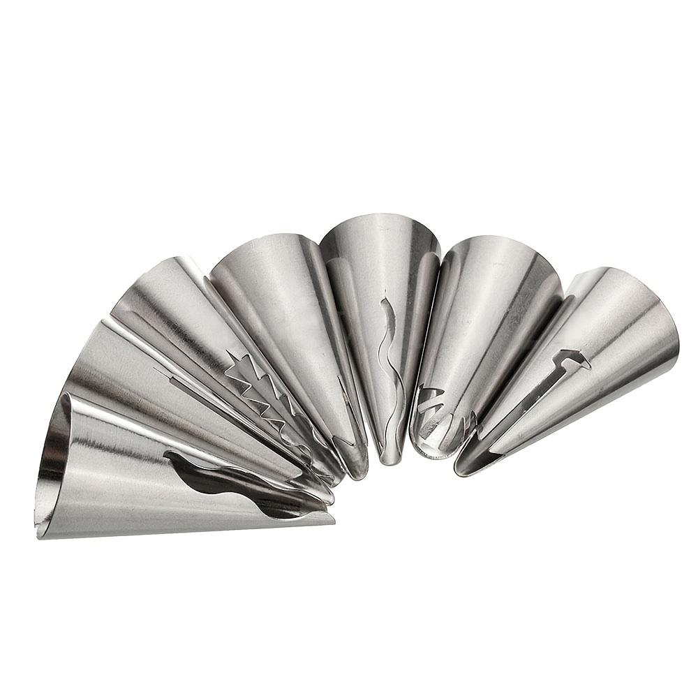7pcs Stainless Steel Pleated Skirt Tube Nozzle Set for Pastry and Cake Decorating - Baking Supplies with Easy Release Design