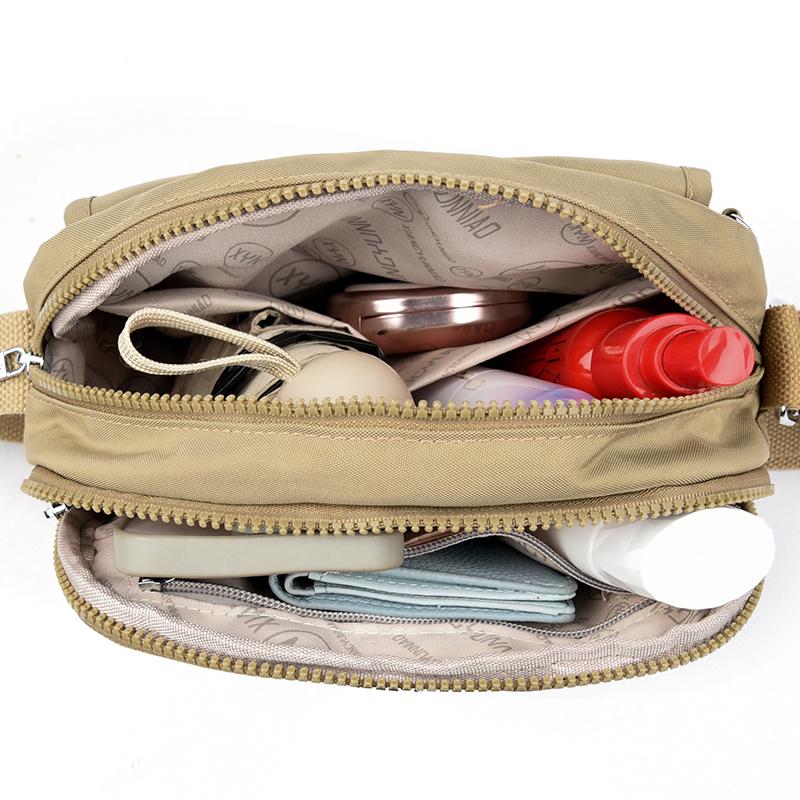 Small Square Bag Women's Shoulder Bag Nylon Crossbody Bag Mobile Phone Bag