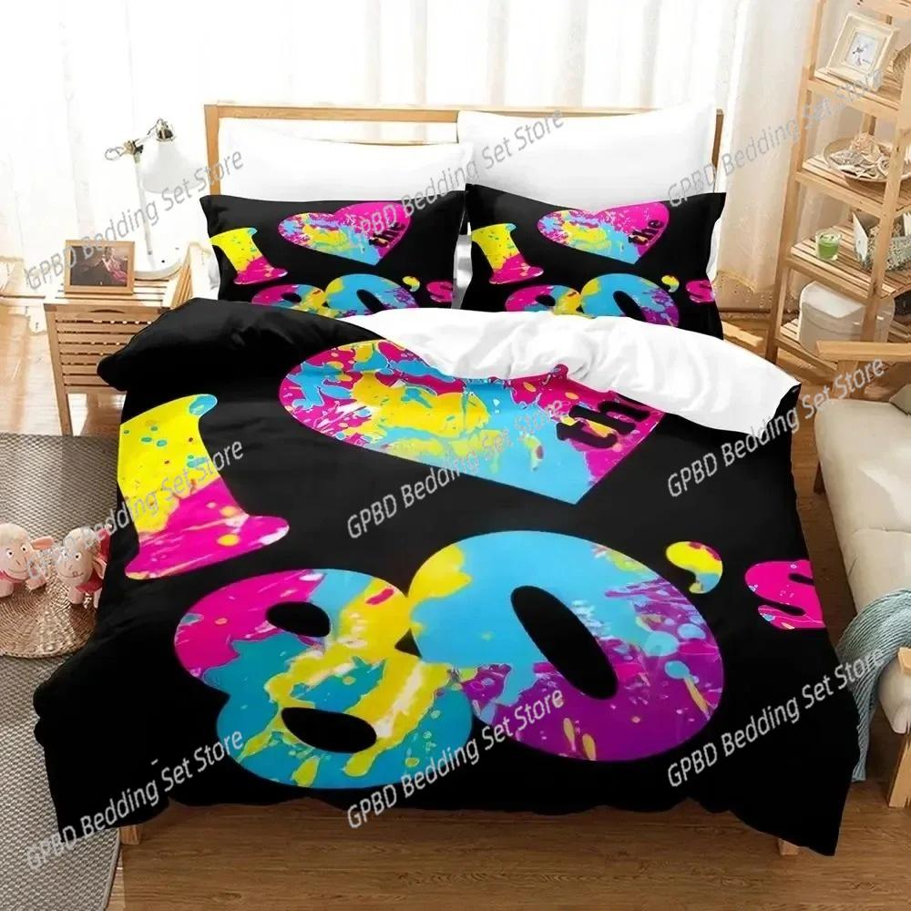 TV series I Love The 80s Logo Bedding Set Single Twin Double Queen King Cal King Size Bed Linen Set