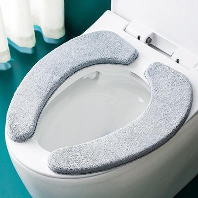 New Thickened Toilet Seat Household Washer Toilet Cover Winter Plush Toilet Seat Cover Four Seasons Universal Paste Toilet Seat