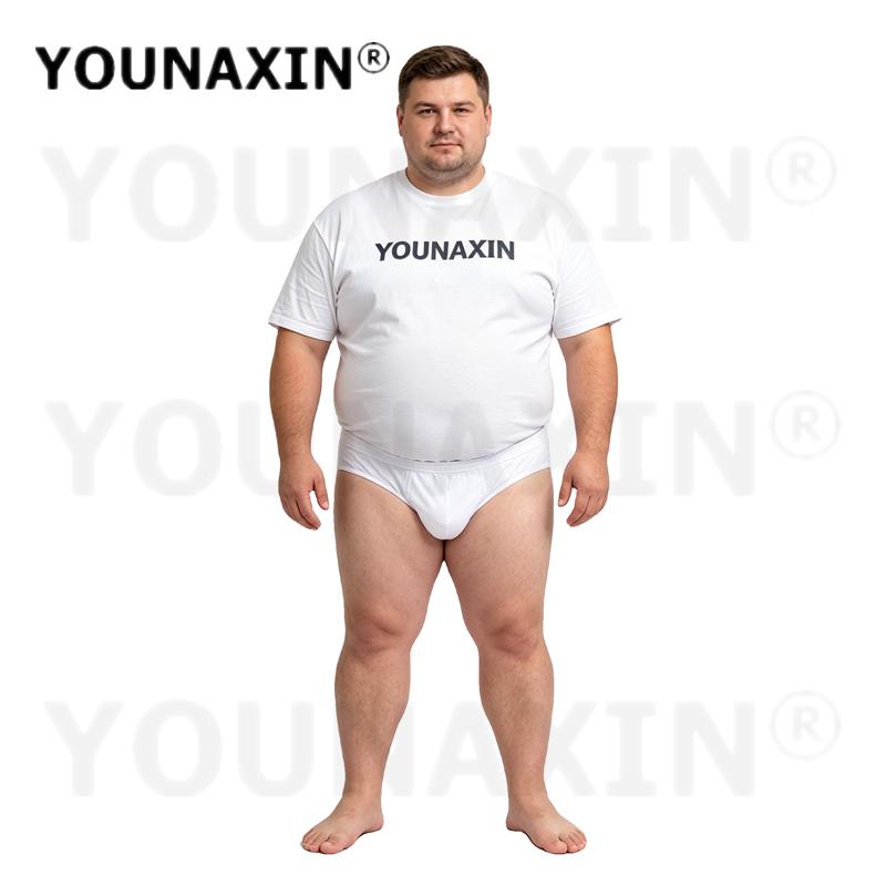 Slip da uomo taglia forte 6XL 7XL 8XL in cotone bianco, confezione da 3 morbide e traspiranti, intimo taglia grande, comodi e larghi, slip a triangolo