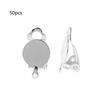 50Pcs Flat Tray Earring Clip Round Flat Tray Earring Clip for Jewelry Making