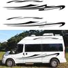 2 Pieces Big Car Decals Sports Motorhome Stripes Decorative Camper Vans Caravan Decals Vinyl Sticker Graphic Car Boat Body Side Film Decoration