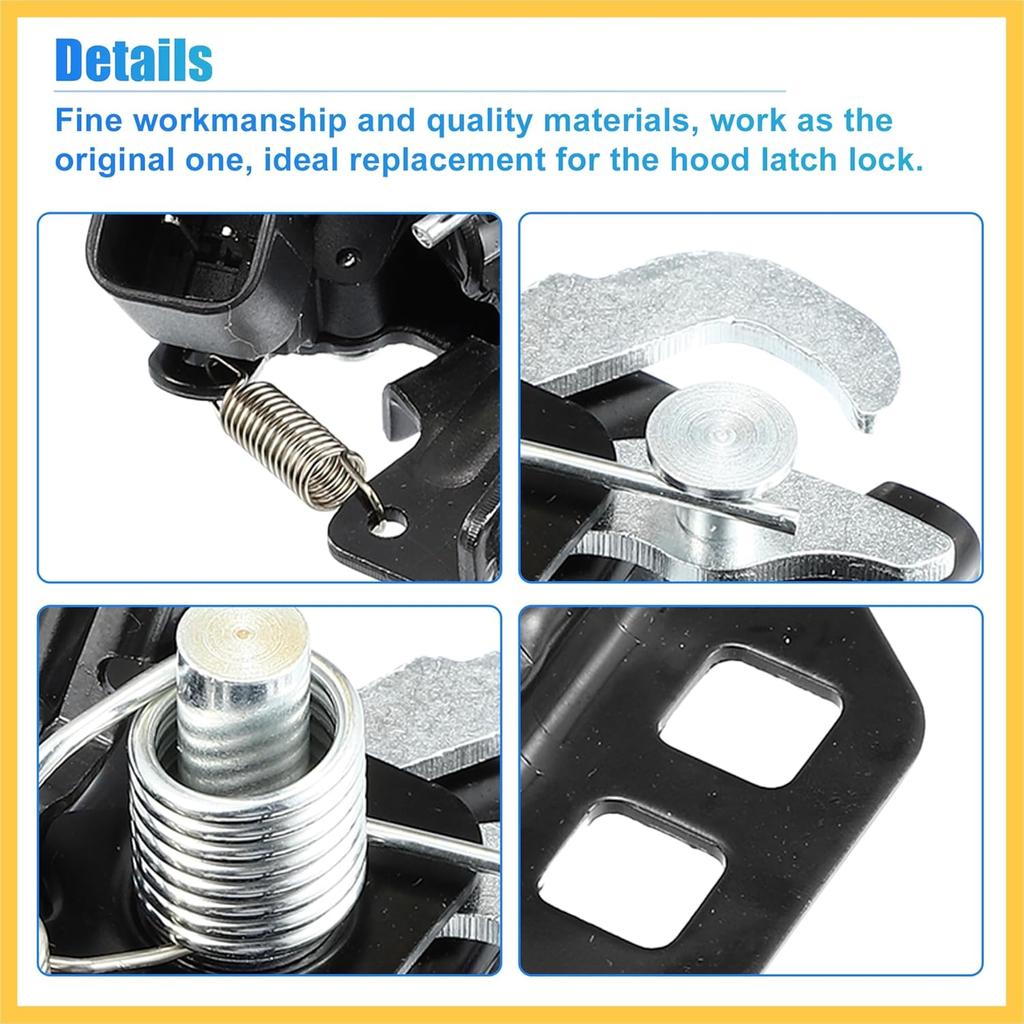 FR3Z-16700-B FR3Z16700B Car Engine Hood Latch Lock for Ford for Mustang 2015 2016 2017 2018 2019 Hood Latch Assembly Replaces FR3Z-16700-A FR3Z16700A