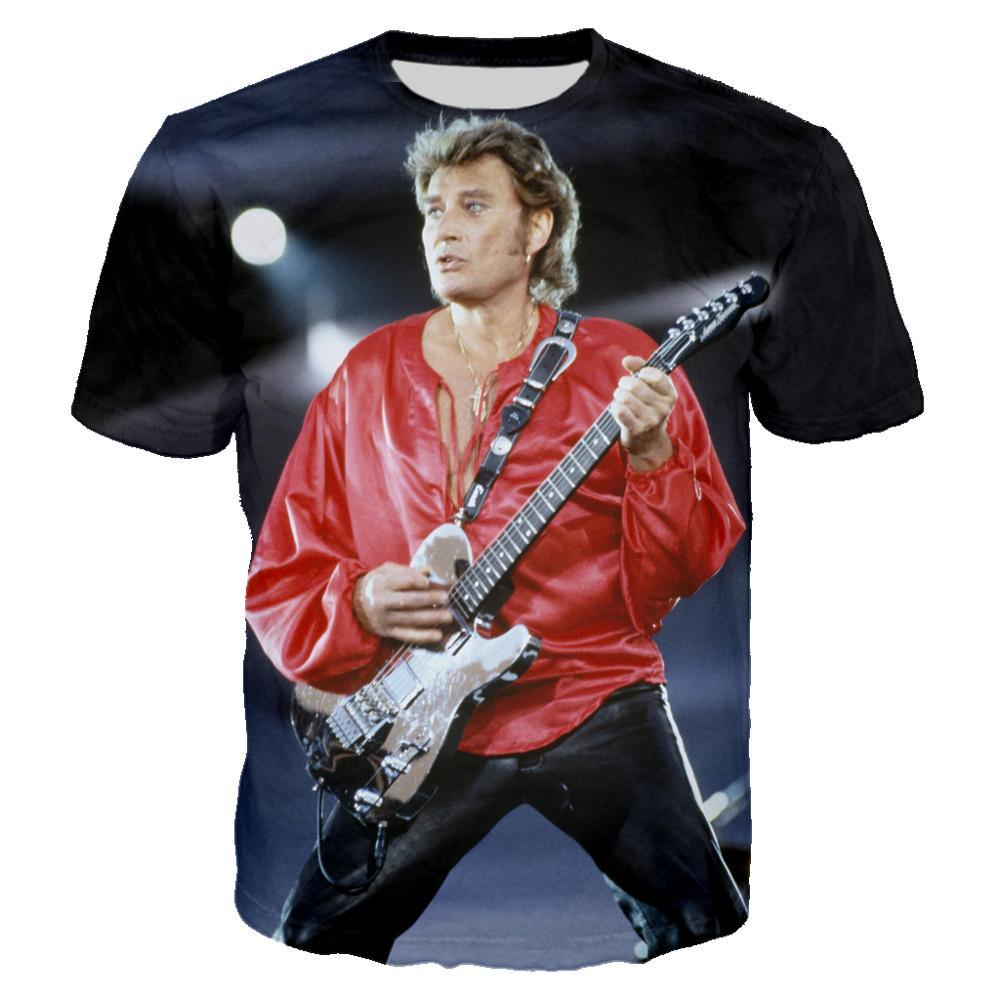 

Johnny Halliday 3D Printed T-Shirts Rock Singer Men Women Casual Fashion Oversized Short Sleeve T Shirt Male Tees Tops Clothing S