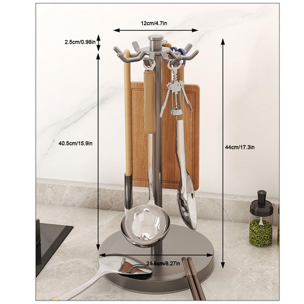 Kitchenware Storage Rack Wear-resistant Stainless Steel No More Clutter Countertop Spoon Hanging