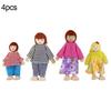 Wooden Happy Family Dressed Puppet Flexible Joints Doll Kids Toy Birthday Gift