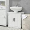 Bathroom Sink Cabinet Under Sink Furniture With Double Door And Adjustable Shelf 60x30x60cm White