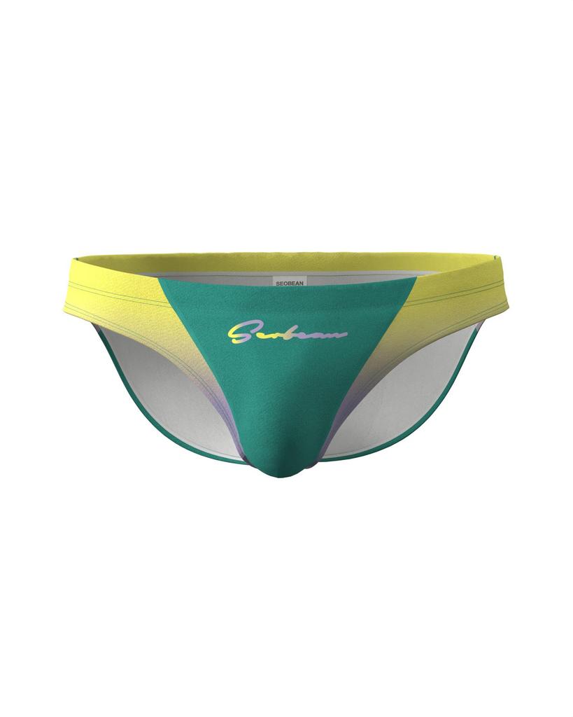 Pantaloncini da uomo Seobean a vita bassa, blocchi di colore, allacciatura, ad asciugatura rapida