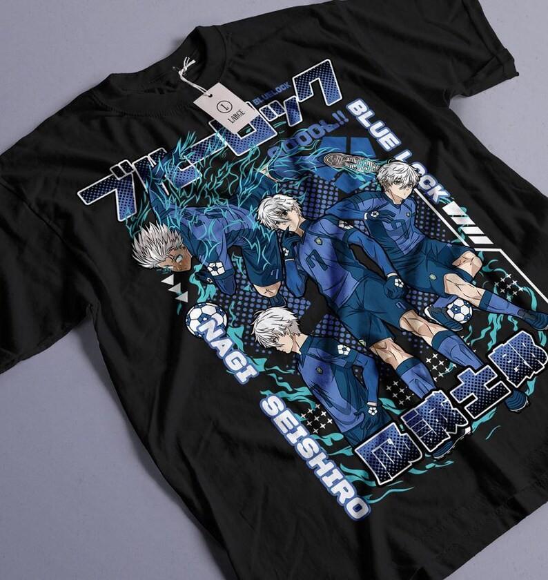 Anime Nagi Seishiro Schwarzes T-Shirt Geschenk für Freunde