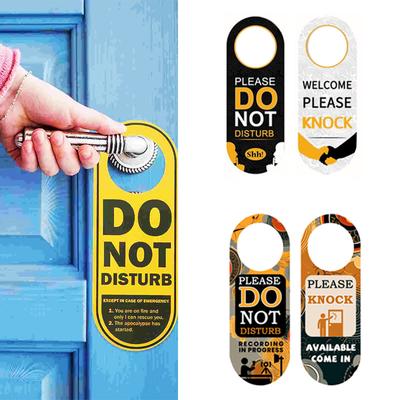 1PC Door Hanger Sign Please Knock Hanging Sign Double Sided Meeting Room Door Hanger Tags