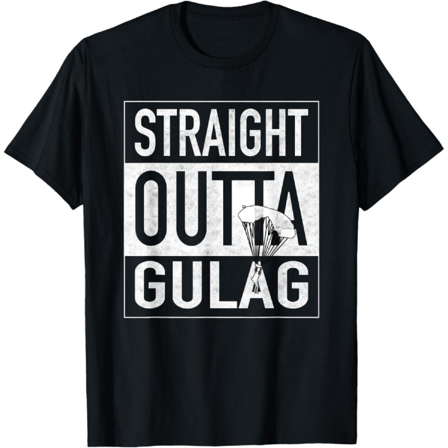 

Straight Outta Gulag with Parachute for Gamers T-Shirt XXXXXL чорний