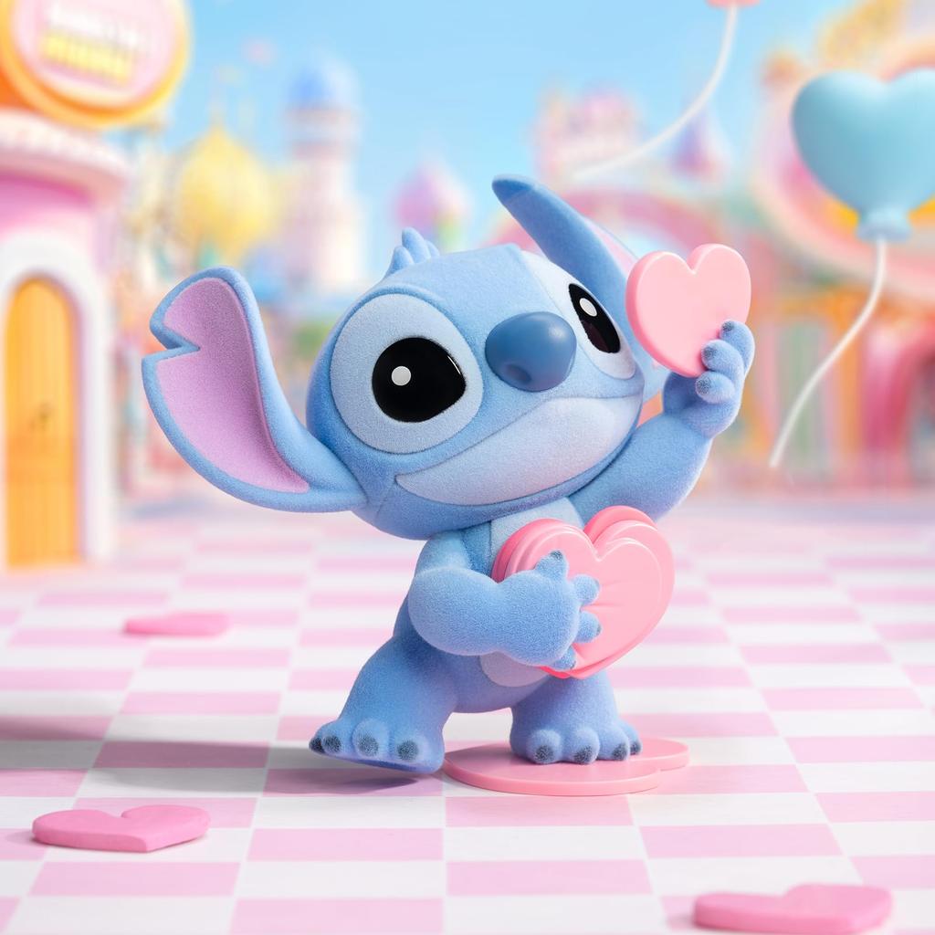 52TOYS BLINDBOX X DISNEY STITCH Sweet Pink Sweet Series Blind Box Blindbox Trading Figure Collection Figure Lilo Stitch Painted Flocked Gacha Gacha
