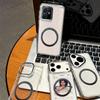 Magnetic Clear Phone Case for Vivo Y22s,Y22 Card Insert DIY Photo Holder Soft TPU Cover
