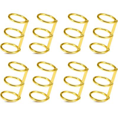 8 Pcs 3-Ring Metal Loose Leaf Binders Book Rings Perfect for DIY Travel Journals, Photo, Document Binding, and Craft Projects