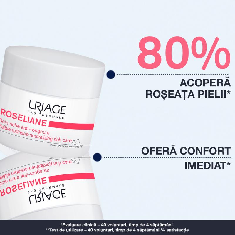 Uriage ROSELIANE Anti-Redness Soothing Care Rich Texture Face Cream 50ml for Sensitive Skin