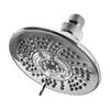 6 Setting Chrome Shower Head with Rub Clean Nozzles Easy Installation Adjustable Spray Full Massage Pause Water Saving
