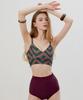 VIKINI VENDER Rodi Geometry High-Waisted Bikini - Burgandy