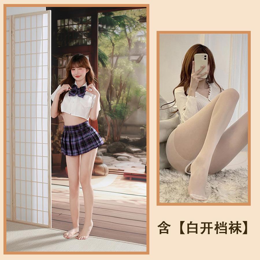 Sexy Lingerie College Style Student Jk Uniform Sexy Hot Pleated Skirt Pure Temptation Japanese Suit Woman