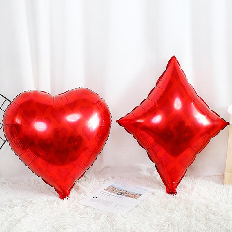 Quadratisches Herz Pik Folienballon Hochzeitsfeier Dekoration Thema Dekorative Artikel