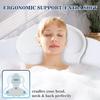 Ergonomic 4D Bathtub Pillow Machine Washable Head Shoulder Support Bath Cushion with 6 Suction Cups