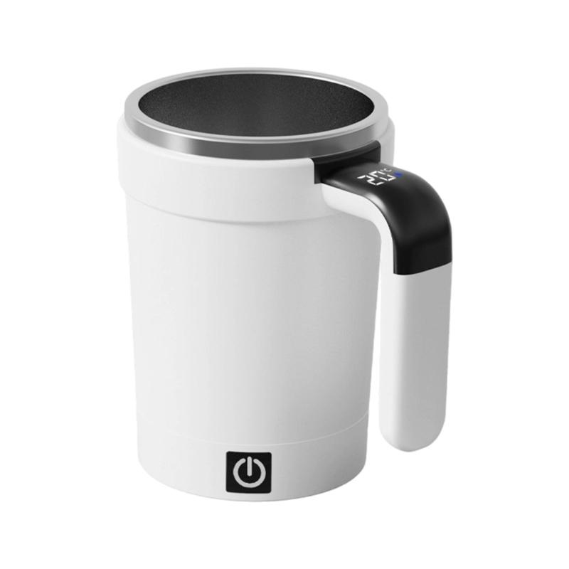 Magnetic Auto Stirring Cup Coffee Protein Shakes Electric Mixer Food Grade Stainless Steel Mixing Mug Detachable Base