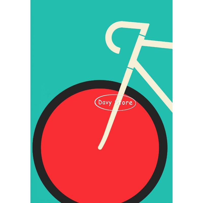 Vintage Bicycle Poster Cycling Bike Bauhaus Canvas Painting Modern Minimalist Wall Art Print Picture Home Room Decor Biker Gift