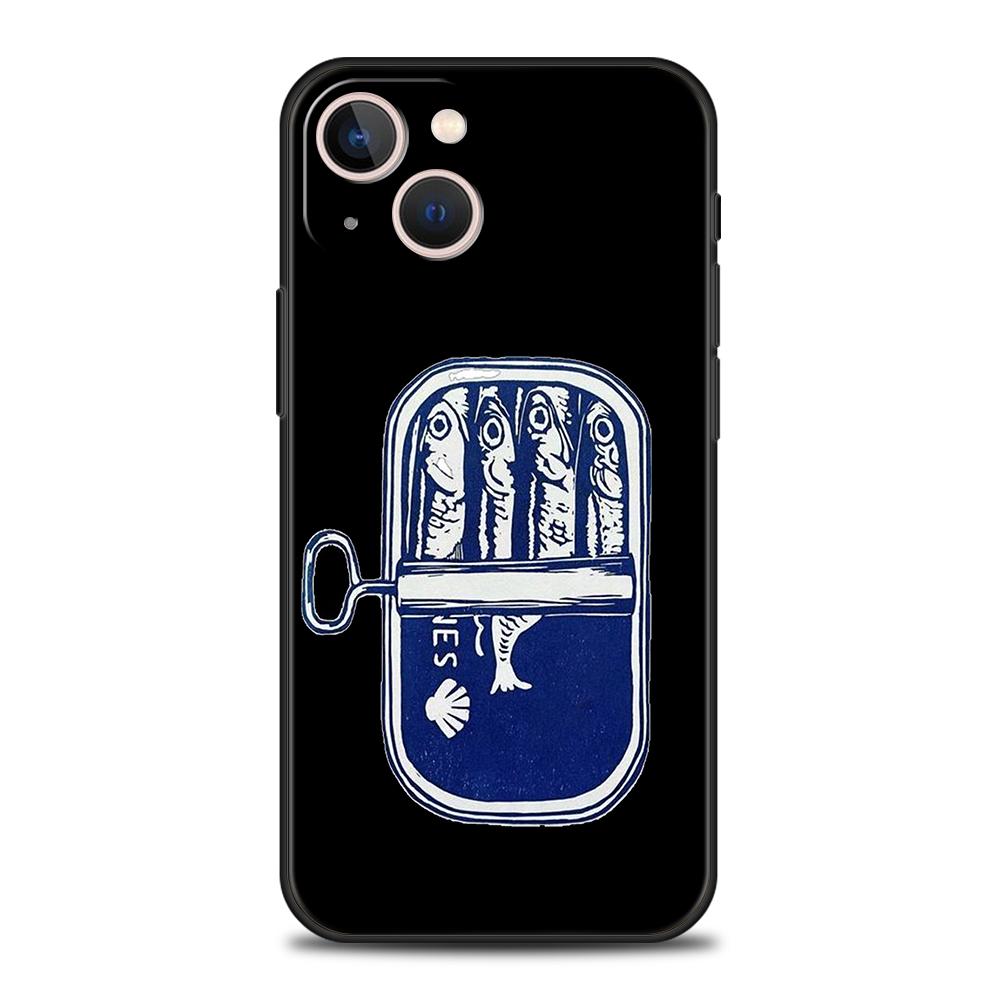 Luxury TPU Soft Phone Case For iPhone 17 Air 16E 16 11 15 14 Pro MAX 12 13 7 8 Plus X XR XS SE 2022 Cover Sardines Canned