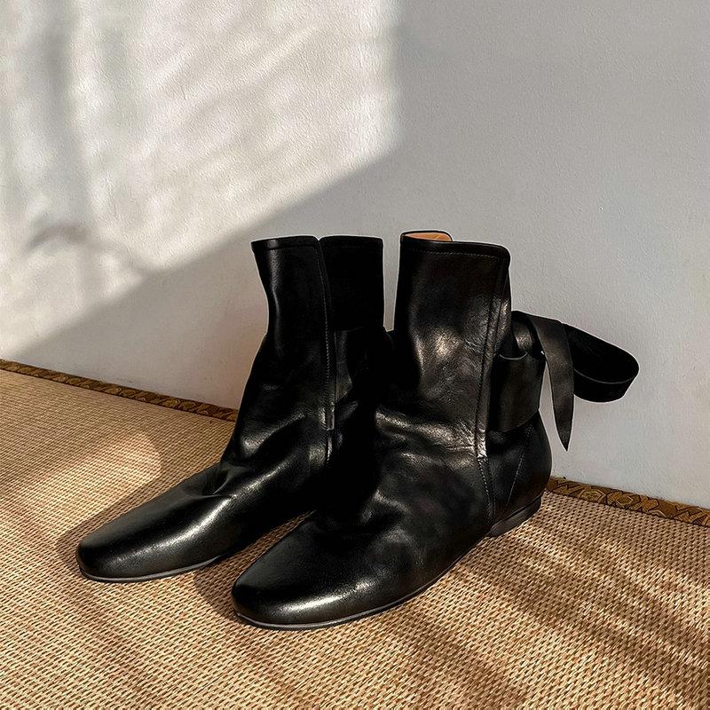 Fashion 2026 Autumn Winter Soft Leather Split toe Tabi Women Ankle Boots Fashion Zip Thick High heels Chelsea Chunky Shoes Short Booties