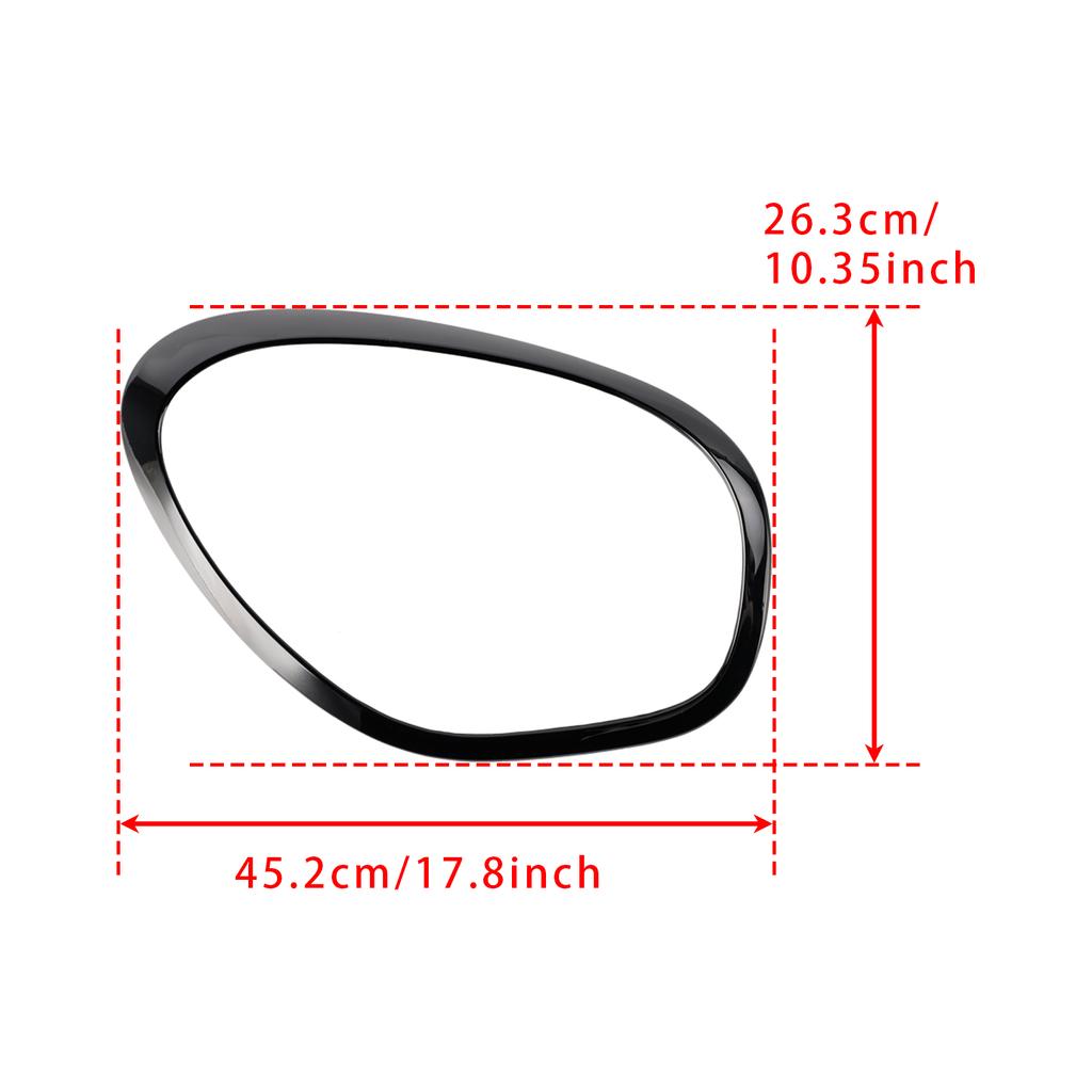 2ks Lesklé černé ozdobné kroužky světlometů pro Mini Cooper Countryman R60