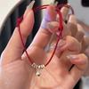 Chinese Style Lucky Red String Bracelet For Women Men Minimalist Handwoven Adjustable Blessing Bracelets Accessories Amulet Gift