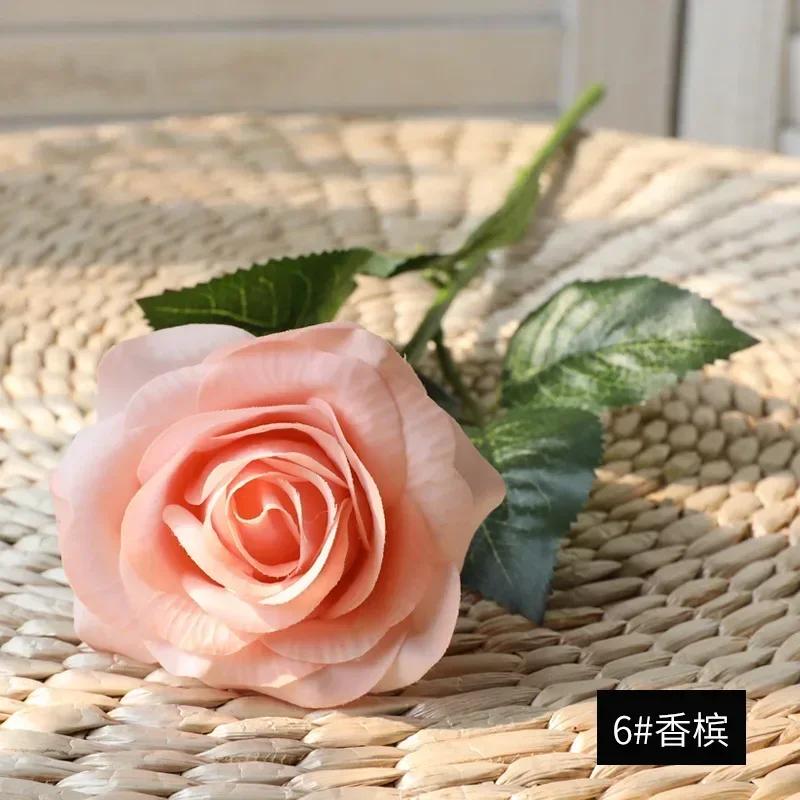 Latex Real Touch Rose Artificial Silicone Rose Flowers for Wedding Home Party Decoration Fake Flower Christmas New Year Gift