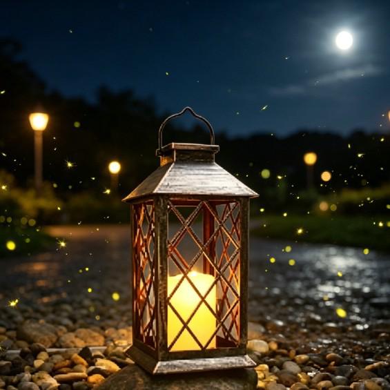 Retro Style Outdoor Candle Lantern