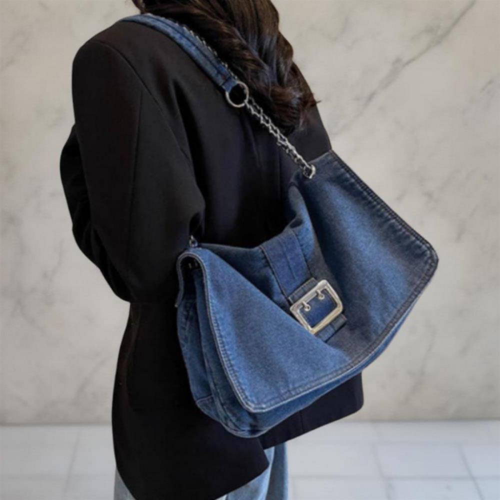 New ArrivalS Open Run Women S Denim Shoulder Bag Square Buckle deSign