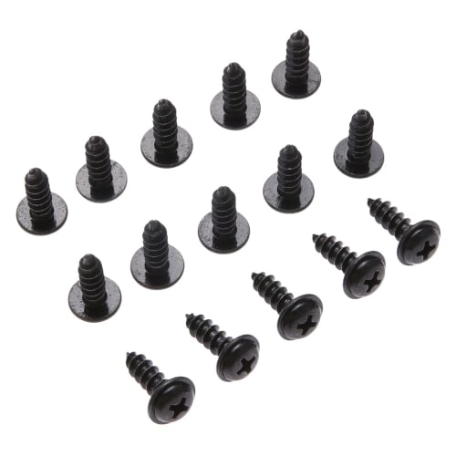 Tapping Screws, M5 X 15.8mm, 50 Pieces, 5mm Diameter, Universal Type, Cross Recessed, Repair Parts, Black